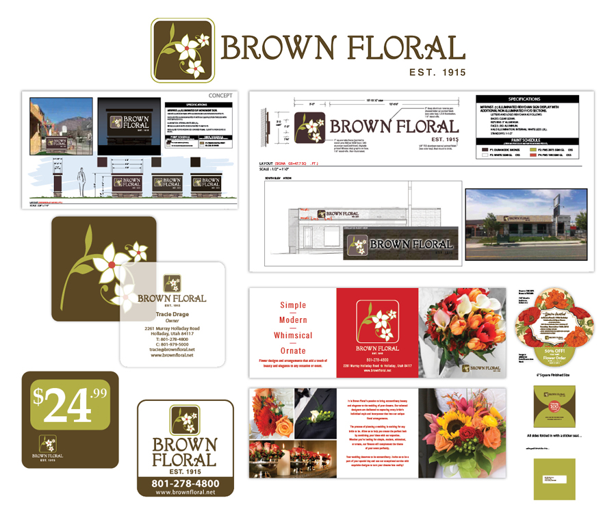 Brown Floral Updates & New Creative Collateral Designed by EXPAND